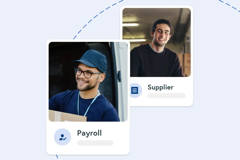 Vendor and payroll payees set up in the PayRewards app